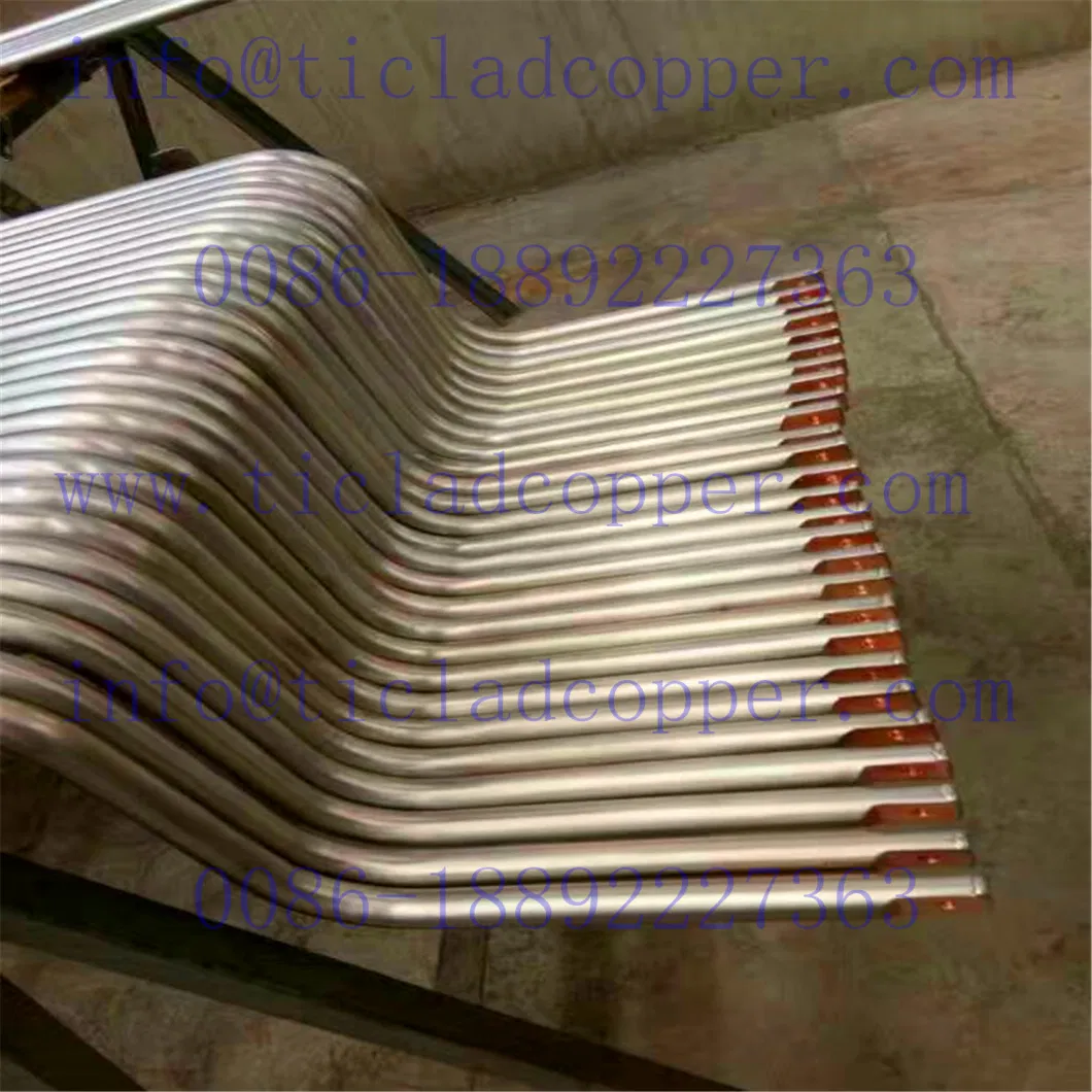 316L Stainless Steel Clad Copper Bar for Electrowinning/ Titanium Cladding Copper for Electrorefining